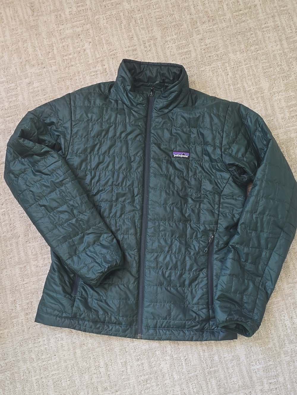 Patagonia Men's Quilted Puffer Jacket - Dark Green